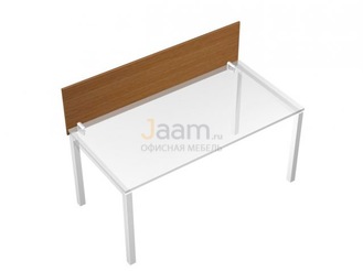 Мебель для персонала Экран настольный фронтальный (ДСП) с кронштейнами крепления (белый премиум) КВ 817 БП