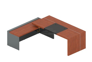 Кабинет руководителя Стол левый с боковой приставкой, бюваром и кабель-каналом An-200.2L