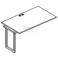 Мебель для персонала Секция стола рабочей станции на металлокаркасе QUATTRO Б4 024-1 БП