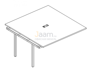 Стол для переговоров Секция стола для переговоров на металлокаркасе DUE Б2 134-1 БП