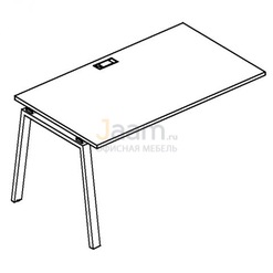 Мебель для персонала Секция стола рабочей станции на металлокаркасе TRE Б3 023-1 БП