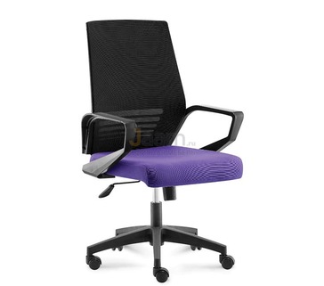Кресло для руководителя Эрго black-2 B909-1 черно-фиолетовое