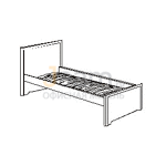 Мебель для гостиниц Кровать на металлическом основании R6507