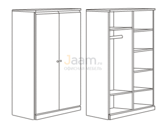 Мебель для гостиниц Гардероб с полками R5802