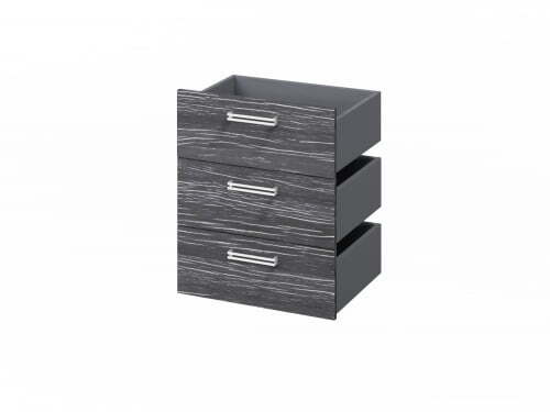 Комплект из 3 ящиков, фасады ЛДСП FI-124.D 560x418x670