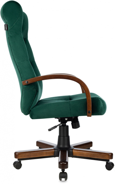 Кресло руководителя T-9928WALNUT Fabric зеленый Italia Green крестов. металл/дерево