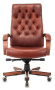 Кресло руководителя T-9928WALNUT светло-коричневый Leather EiCHel кожа крестов. металл/дерево