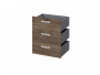 Комплект из 3 ящиков, фасады ЛДСП FI-124.D 560x418x670