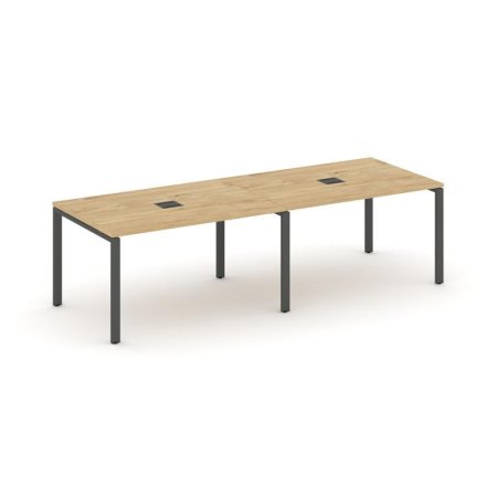Стол переговорный SN-6P.SPRG-013 (2760х980х750) (Тиквуд Светлый/Металл Антрацит)