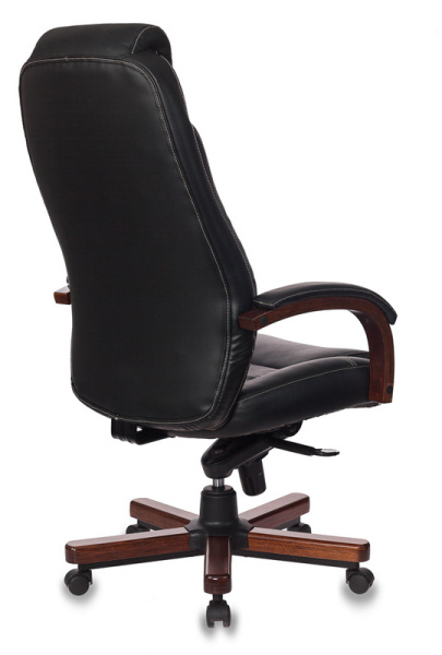 Кресло руководителя T-9923WALNUT черный кожа крестов. металл/дерево