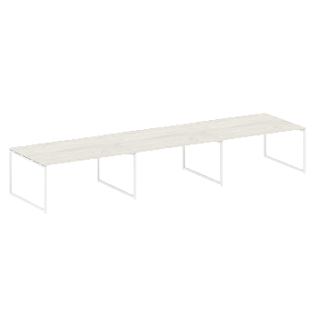 Переговорный стол 3 столешницы Metal System Style БО.ПРГ-3.4 4800x1235x750
