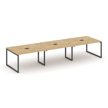 Стол переговорный SN-4O.SPRG-052 (3540х1180х750) (Тиквуд Светлый/Металл Антрацит)