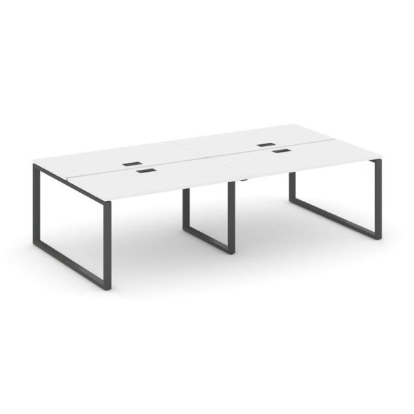 Рабочая станция 2-х сторонняя SN-6O.DRS-043 (2760х1432х750) (Белый/Металл Антрацит)