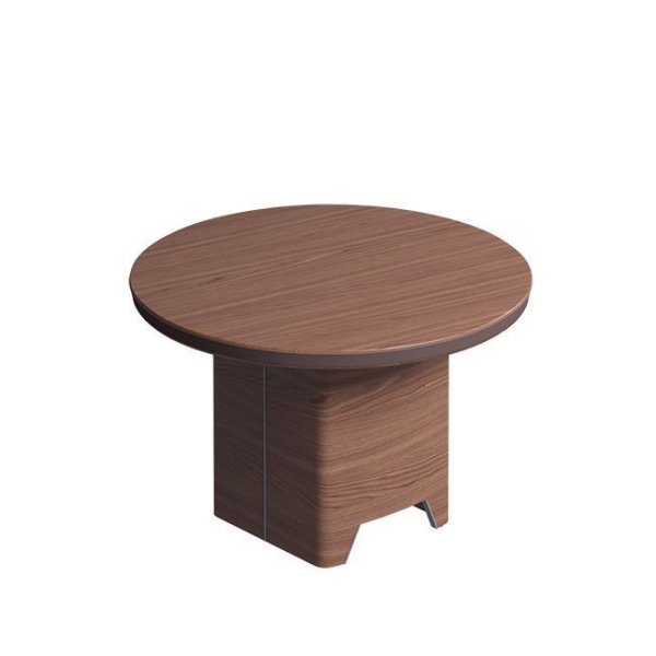 Стол для переговоров круглый ISixty 120TAR 1200x1200x740 (Кожа коричневая)