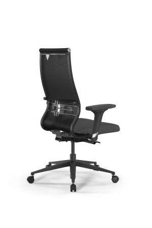 Кресло для руководителя Метта SynchroSit 10 B2-165D - T+Bahama /Kb00/Wh12/D02P(M23.B11.G19.W02) (Темно-серый | Черный)