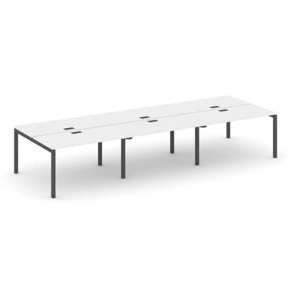 Рабочая станция 2-х сторонняя SN-5P.DRS-061 (2940х1232х750) (Белый/Металл Антрацит)