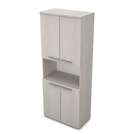 9Ш.005.6 Шкаф высокий с нишей (800x450x2045) (Ivory)