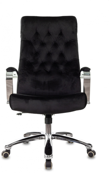 Кресло руководителя T-9928SL Fabric черный Italia Black крестов. металл хром