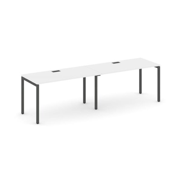 Рабочая станция 1 сторонняя SN-4P.ORS-013 (2760х700х750) (Белый/Металл Антрацит)