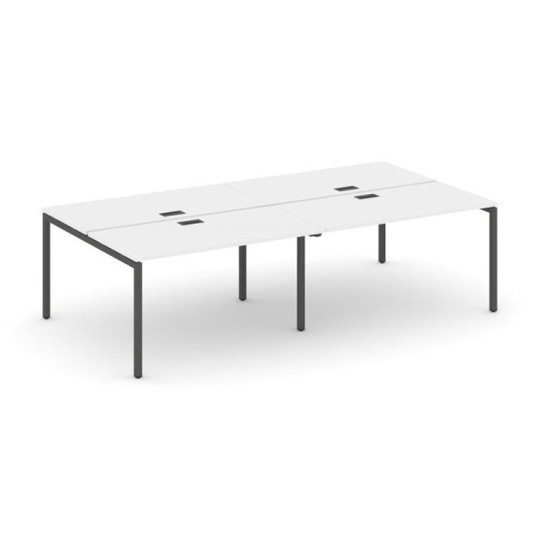 Рабочая станция 2-х сторонняя SN-4P.DRS-053 (2760х1632х750) (Белый/Металл Антрацит)