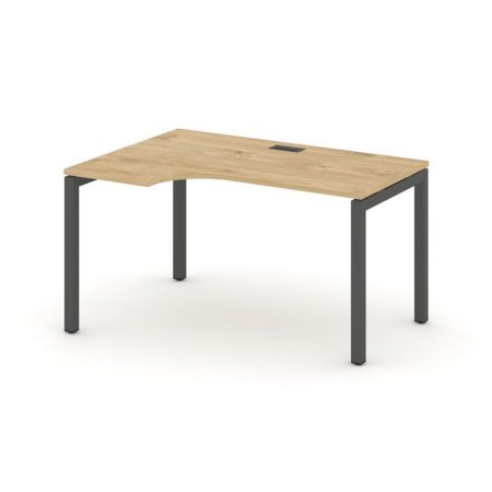 Стол рабочий эргономичный SN-5P.SPA-022(L) (1580х800/980х750) (Тиквуд Светлый/Металл Антрацит)
