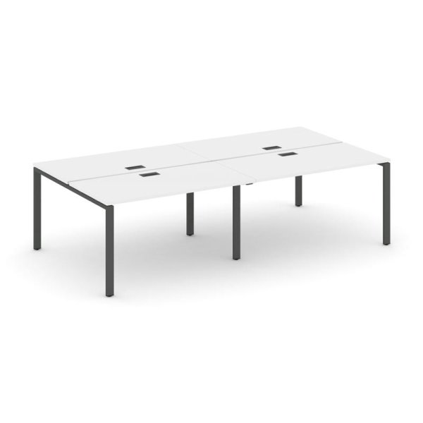 Рабочая станция 2-х сторонняя SN-6P.DRS-033 (2760х1232х750) (Белый/Металл Антрацит)