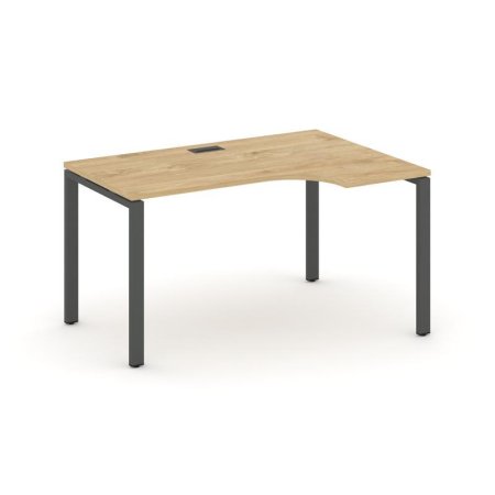 Стол рабочий эргономичный SN-6P.SPA-012(R) (1580х700/980х750) (Тиквуд Светлый/Металл Антрацит)